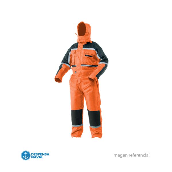 Buzo Térmico Impermeable Negro con Naranjo T-M