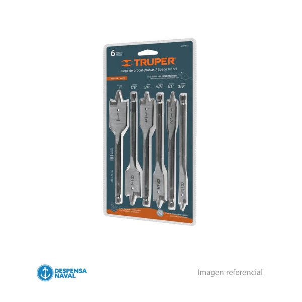 Juego de 6 Brocas Planas