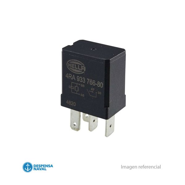 Micro Relay 12V 35 Amp – 4P con Resisremcia sin Soporte