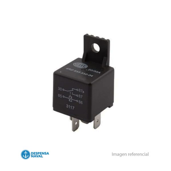 Relay 24V 10/20 Amp 5P Inver. con Soporte