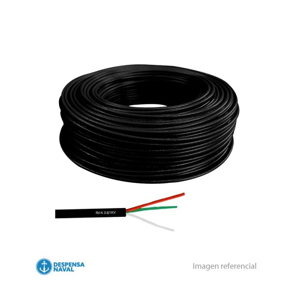 Cable Cordon Electrico 3×1.5mm Negro RV-K