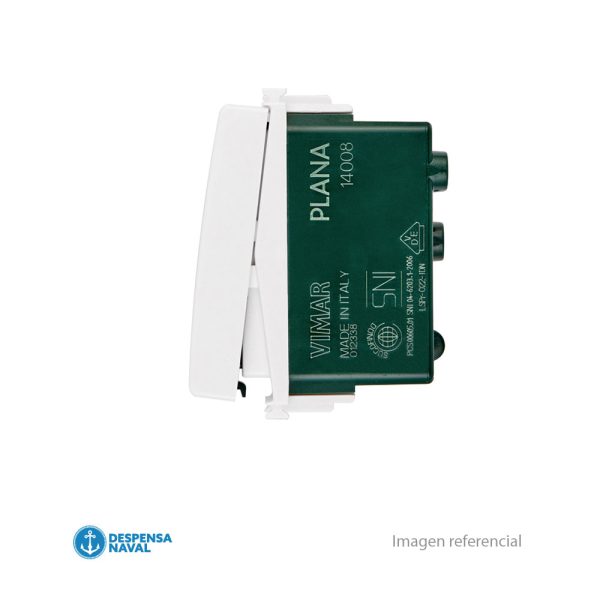 Pulsador Hidrobox 1P NO 10A Blanco