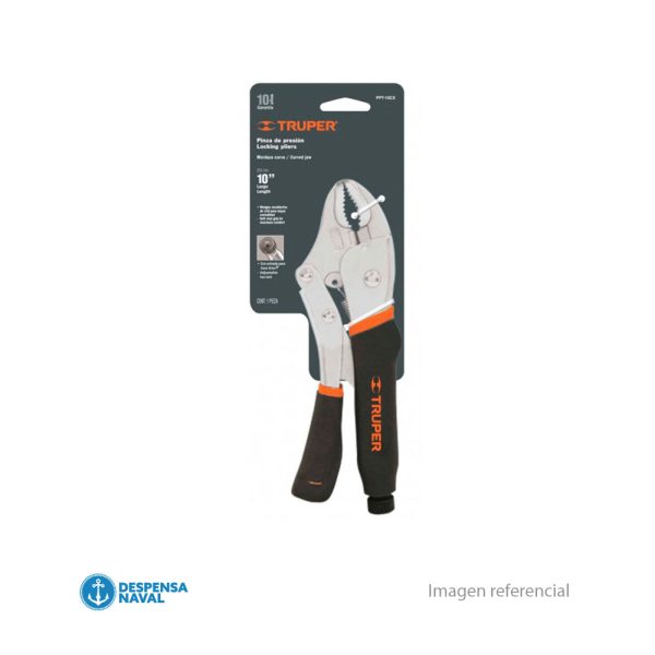 Pinza Caimán de Presion De 10″ Curva