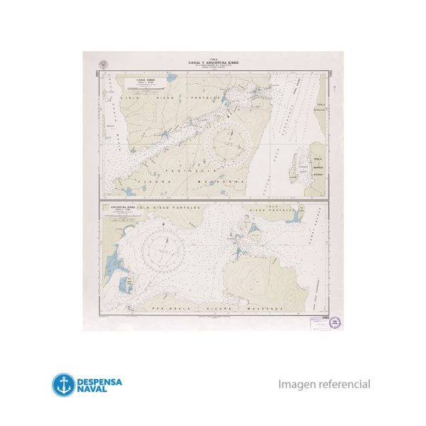 Mapa Canal y Angostura Kirke Nº10.641