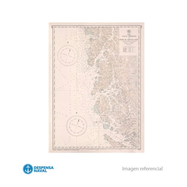 Mapa Canal Trinidad a Estrecho de Magallanes