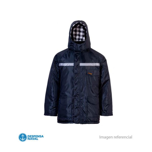 Parka Térmica Oxford Azul, Forro Franela T-S